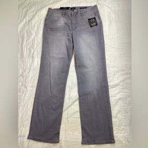 NWT Jones New York Lexington Straight Leg Sculpt Shape Jeans Gray 16/31
